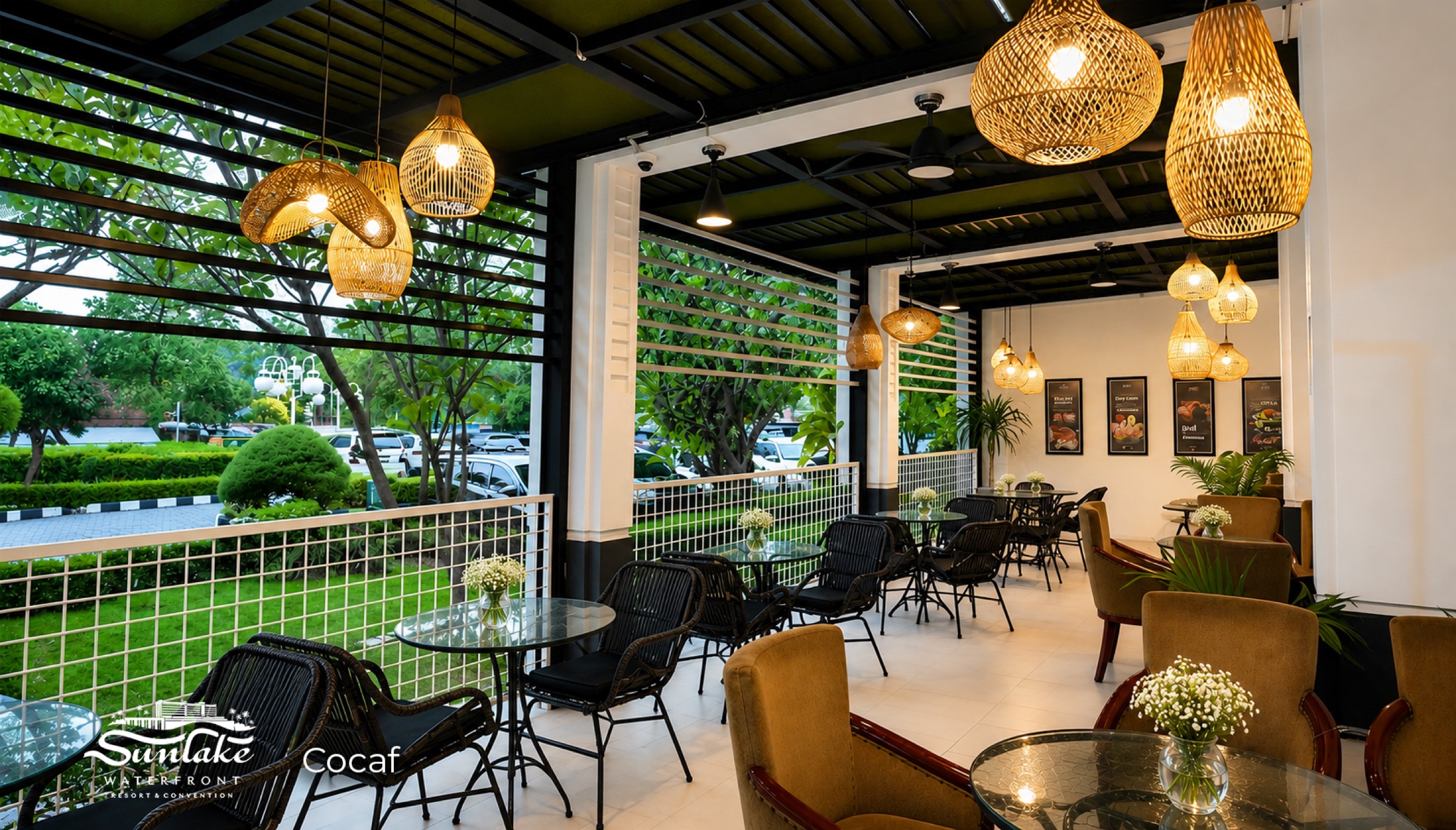 Open-air dining area