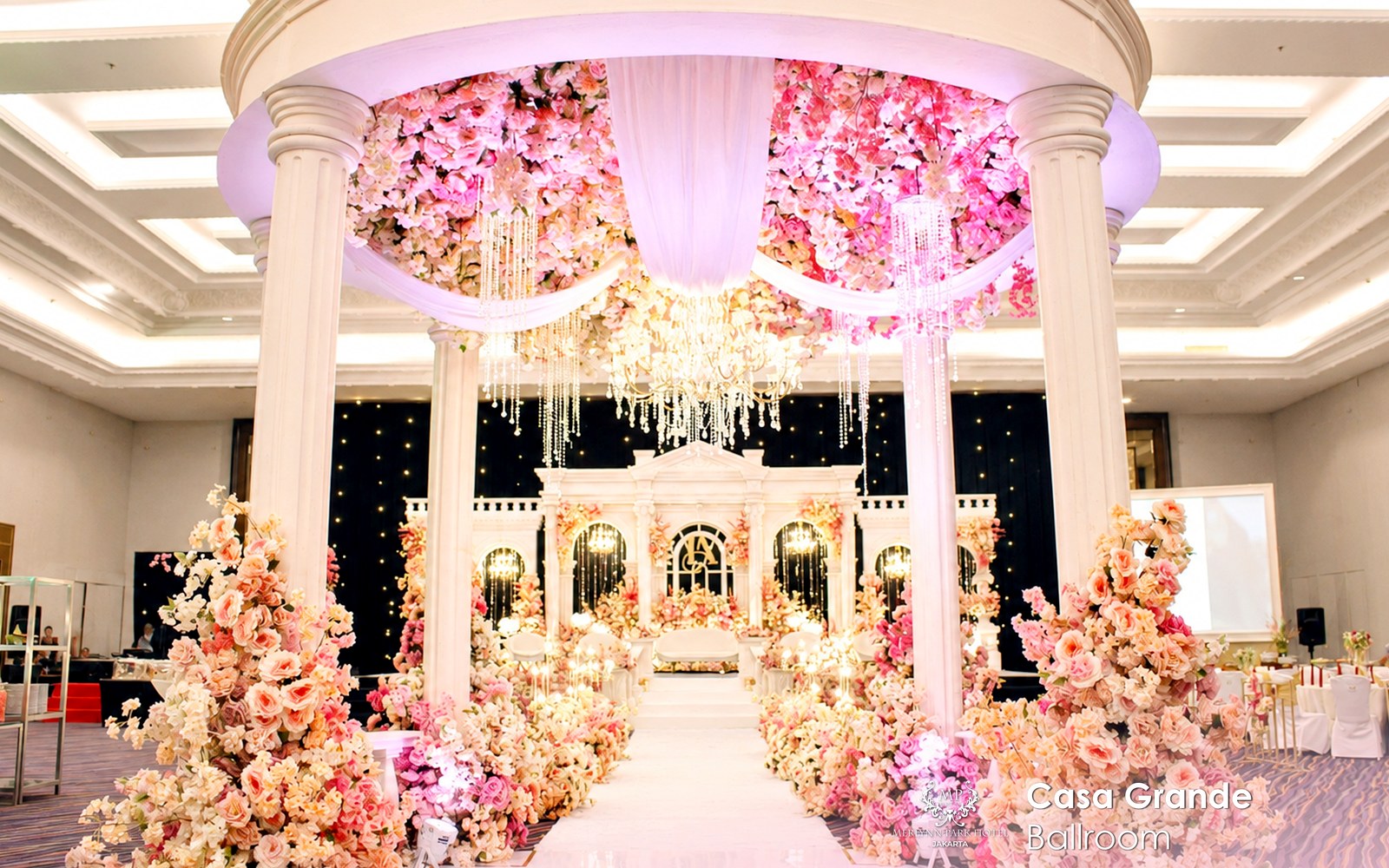 Wedding ballroom setup